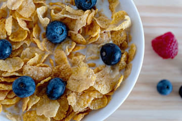 oatmeal with fresh blueberries