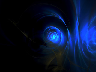 blue abstract fractal background 3d rendering illustration