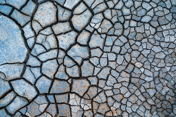 Brown dry cracked ground texture background. Concept of changing climate and global warming,