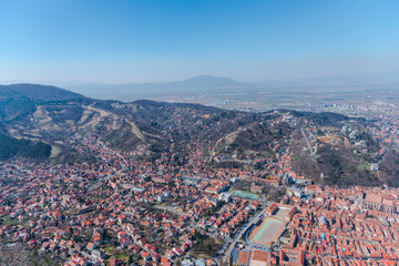 Brasov city view from the hill