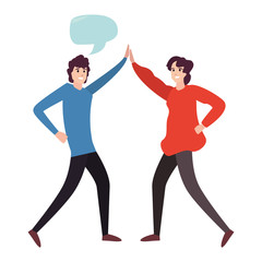 man and woman happy young people