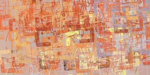 Canvas surface. Colorful pattern. Painterly mix. Modern art. Oil painting. Handmade background. Wall painting. Backdrop material. 2d illustration. Color texture. Wide brush. 