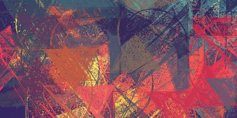 Canvas surface. Colorful pattern. Painterly mix. Modern art. Oil painting. Handmade background. Wall painting. Backdrop material. 2d illustration. Color texture. Wide brush. 