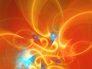 orange abstract fractal background 3d rendering illustration