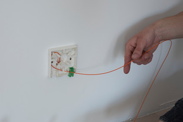 Fiber wall socket