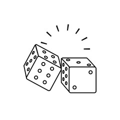 dices cubes casino game icons