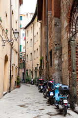 Picturesque streets of Pisa city center
