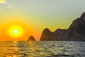 Obraz na płótnie Canvas Sunset at the sea