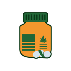 cannabis bottle product with capsules