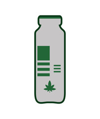 cannabis bottle product medicine icon