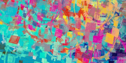 Abstract. Colorful pattern. Modern art. Canvas surface. Painterly mix. Oil painting. Wall painting. Backdrop material. Wide brush. Color texture. 2d illustration. 