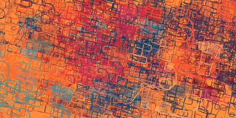 Colorful pattern. Wall painting. Canvas surface. Abstract. Handmade background. Color texture. Backdrop material. Wide brush. Oil painting. Modern art. 2d illustration. 