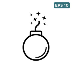 bomb icon vector
