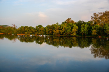 Fototapeta premium Sunset at the river