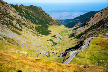Naklejka premium Transfagarasn road view