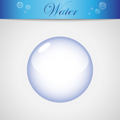 Water Soap Bubble Vector. Icon - Isolated On Gray Background. Vector Illustration Concept Of Flat Water Element And Soap Bubble Icon For Label, Sticker, Logo Element And Soap Design