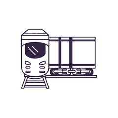train travel vehicle isolated icon