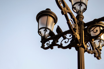 Fototapeta na wymiar lamparas de la plaza