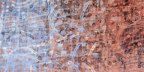 Abstract. Modern art. Backdrop material. Colorful pattern. Color texture. Handmade background. Canvas surface. Painterly mix. 2d illustration. Wide brush. Wall painting. 