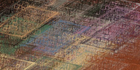 Fototapeta premium Abstract. Modern art. Backdrop material. Colorful pattern. Color texture. Handmade background. Canvas surface. Painterly mix. 2d illustration. Wide brush. Wall painting. 
