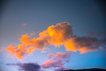 Naklejka premium Fantastic landscape at sunset