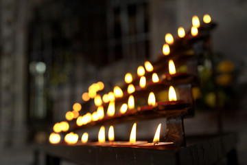 candles in church