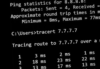 trace route network command