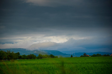 Spring landsdcape near Deva, romania