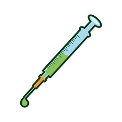 Fototapeta premium medical syringe drugs isolated icon