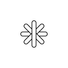 flower star sign symbol design illustration