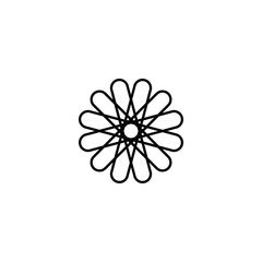 flower star sign symbol design illustration