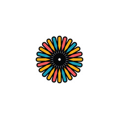 flower star sign symbol design illustration