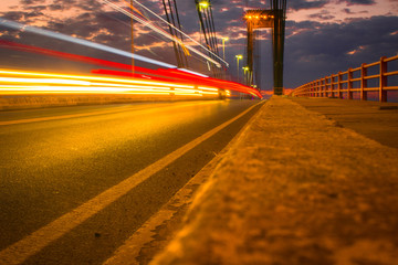 Larga exposición en un Puente