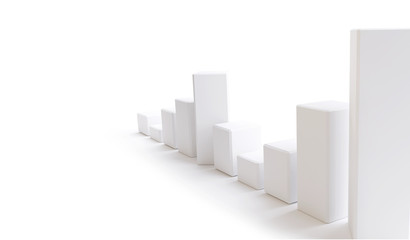 business chart success symbol isolated on white background 3d-illustration