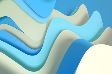 3d rendering curve paper background, tint color background