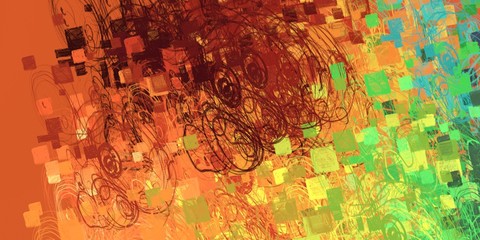 Colorful pattern. Abstract. Canvas surface. Handmade background. Backdrop material. Color texture. Wall painting. Modern art. 2d illustration. Painterly mix. Wide brush. 