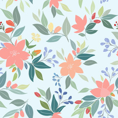 Floral vector illustration background pattern