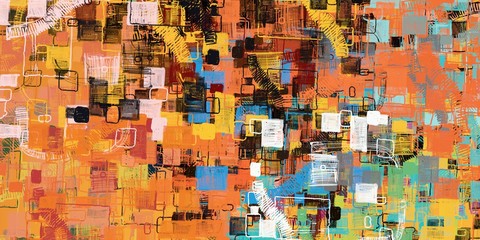 Fototapeta premium Wide brush. Handmade background. Color texture. Canvas surface. Colorful pattern. Backdrop material. Abstract. Wall painting. Oil painting. Modern art. 2d illustration. 