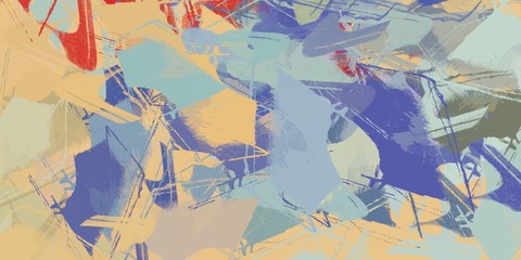 Colorful pattern. Color texture. Canvas surface. Modern art. Abstract. Wide brush. Backdrop material. Painterly mix. Wall painting. Handmade background. 2d illustration. 