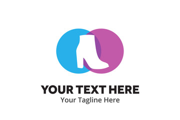 ladies shoes logo , ladies shoes simple logo creative design in flat style with color . shoes logo creative design for identity and business