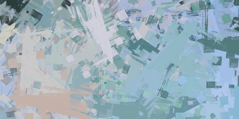 Handmade background. Painterly mix. Abstract. Wide brush. Colorful pattern. Modern art. Backdrop material. Color texture. 2d illustration. Wall painting. Canvas surface. 