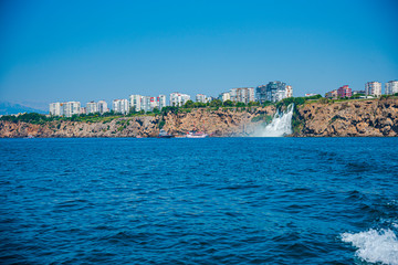 Waterfall in the sea