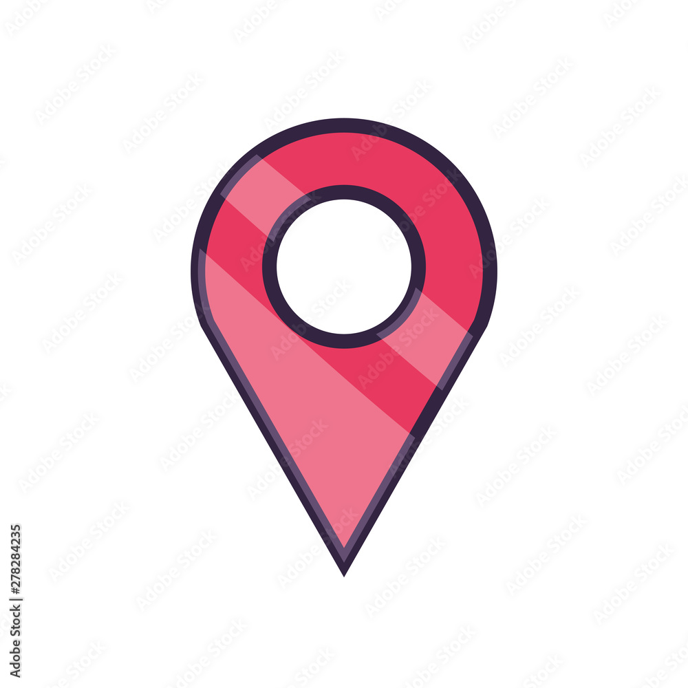 Poster pin pointer location isolated icon