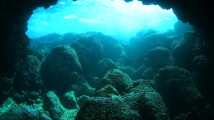 Underwater cave