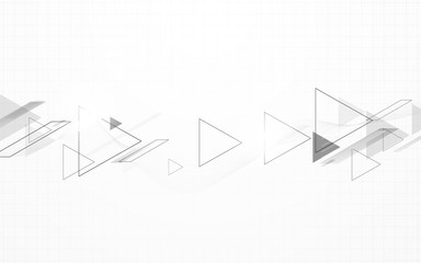 Abstract black and white triangles speed motion background