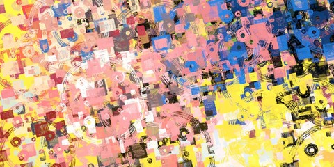 Fototapeta premium Wide brush. Modern art. Wall painting. Oil painting. Backdrop material. Colorful pattern. Color texture. Abstract. 2d illustration. Handmade background. Painterly mix. 
