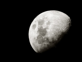 Seventy two percent of waxing gibbous moon