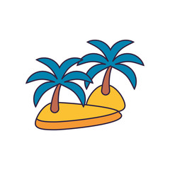 island beach with palms icon