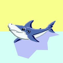 Tinylodon, friendly tiny megalodon shark, best friend of crocodeli, cartoon toys shark, Icon Logo Avatar