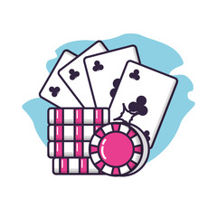 casino games chips with poker cards